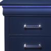 24" Blue Wood Lighted Two Drawer Nightstand