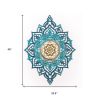 45" X 34" Turquoise Solid Wood Hanging Wall Decor