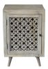 30" Gray Solid Wood Nightstand