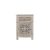 30" Gray Solid Wood Distressed One Drawer Nightstand