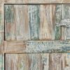 50" White Distressed Reclaimed Wood Open And Enclosed Storage Entertainment Center
