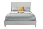 Gray Solid Wood King Bed Frame
