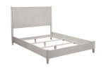 Gray Solid Wood King Bed Frame