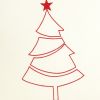 16" X 24" Red and White Christmas Tree Cotton Zippered Pillow With Tassels