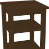28" Dark Brown Solid Wood Nightstand