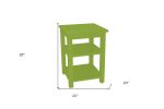 28" Green Solid Wood Nightstand