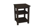 28" Brown Solid Wood Nightstand