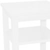 28" White Solid Wood Nightstand