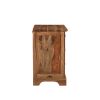 27" Brown Solid Wood Live Edge Three Drawer Nightstand