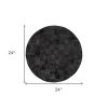 Into the Abyss II 24" X 24" Dark Brown Geometric Wood Circle Hanging Dimensional Sculpture