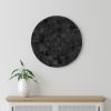 Into the Abyss II 24" X 24" Dark Brown Geometric Wood Circle Hanging Dimensional Sculpture