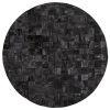 Into the Abyss II 32" X 32" Black Geometric Wood Circle Hanging Dimensional Sculpture