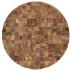 Into the Abyss II 32" X 32" Brown Geometric Wood Circle Hanging Dimensional Sculpture