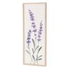 32" X 12" Natural White And Lavender Floral Wood Framed Art