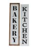 11" X 26" Black Brown And White Reversible Kitchen Wood Hanging Wall Decor