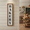 11" X 26" Black Brown And White Reversible Kitchen Wood Hanging Wall Decor