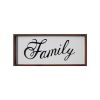 12" X 28" Brown And White Family Wood Wall Decor