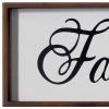12" X 28" Brown And White Family Wood Wall Decor