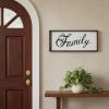 12" X 28" Brown And White Family Wood Wall Decor