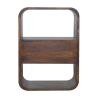 22" Brown Solid Wood One Drawer Nightstand