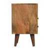 20" Oak Solid Wood Two Drawer Nightstand