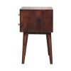 23" Chestnut Solid Wood Two Drawer Nightstand