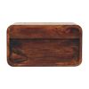 18" Brown Solid Wood Two Drawer Floating Nightstand
