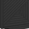 63" Black Carved Texture Wood Enclosed and Open Storage TV Stand