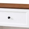 26" White Wood One Drawer Nightstand