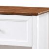 26" White Wood One Drawer Nightstand