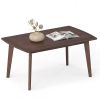 Solid Wood Modern Coffee Table with Tapered Legs