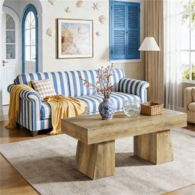 120 Cm Rustic Dining Table - Robust Country House Table with Solid Table Frame in Brown for Living Room Coffee Table