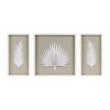 Framed Rice Paper Palm Leaves 3-piece Shadowbox Wall Decor Set