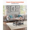 3 Pieces Round Coffee Table Sets, 31.5 in Industrial Living Room Table with 2 End Side Tables