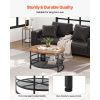 3 Pieces Round Coffee Table Sets, 31.5 in Industrial Living Room Table with 2 End Side Tables