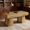 120 Cm Rustic Dining Table - Robust Country House Table with Solid Table Frame in Brown for Living Room Coffee Table