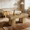 120 Cm Rustic Dining Table - Robust Country House Table with Solid Table Frame in Brown for Living Room Coffee Table