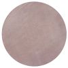6' Pink Shag Hand Woven Round Rug