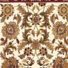 2' X 3' Ivory Red And Orange Floral Medallion Area Rug
