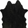 5' X 8' Black Shag Hand Knotted Area Rug