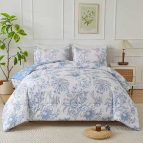 Blue and White DiErZhiGe Comforter Set (Option: Twin)