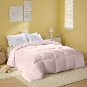 Pink Extra Large Plump Thick Comforter (Duvet insert) - Machine Washable, Hotel-grade (Option: Pink-Q)