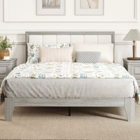 Full Bed Frame, Upholstered Headboard (Option: defaulttitle)