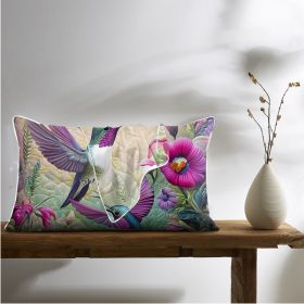 Tropical Hummingbird Pillow Cases (Option: 51x66cm-Purple)